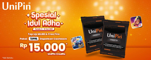 Spesial Idul Adha – Top Up MLBB & Free Fire Pakai QRIS Cashback 15 Ribu UniPin Credits!